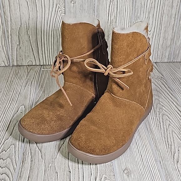 Koolaburra by UGG Shazi Short Chestnut Leather Boots Women Size 6 - Picture 11 of 14